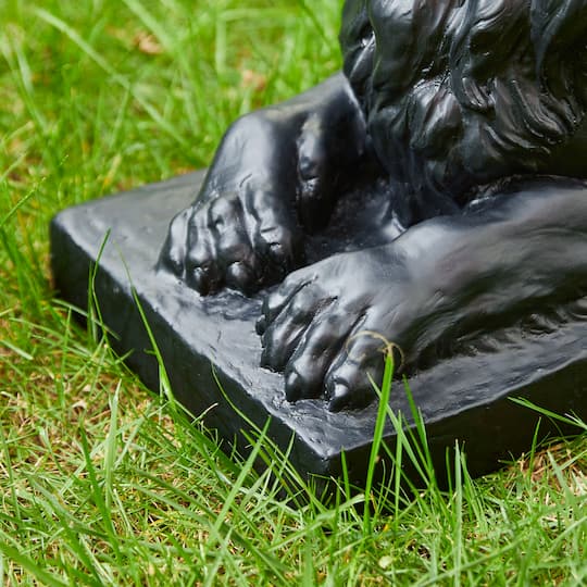 Glitzhome® 22" Lying Lion Garden Statue Set
